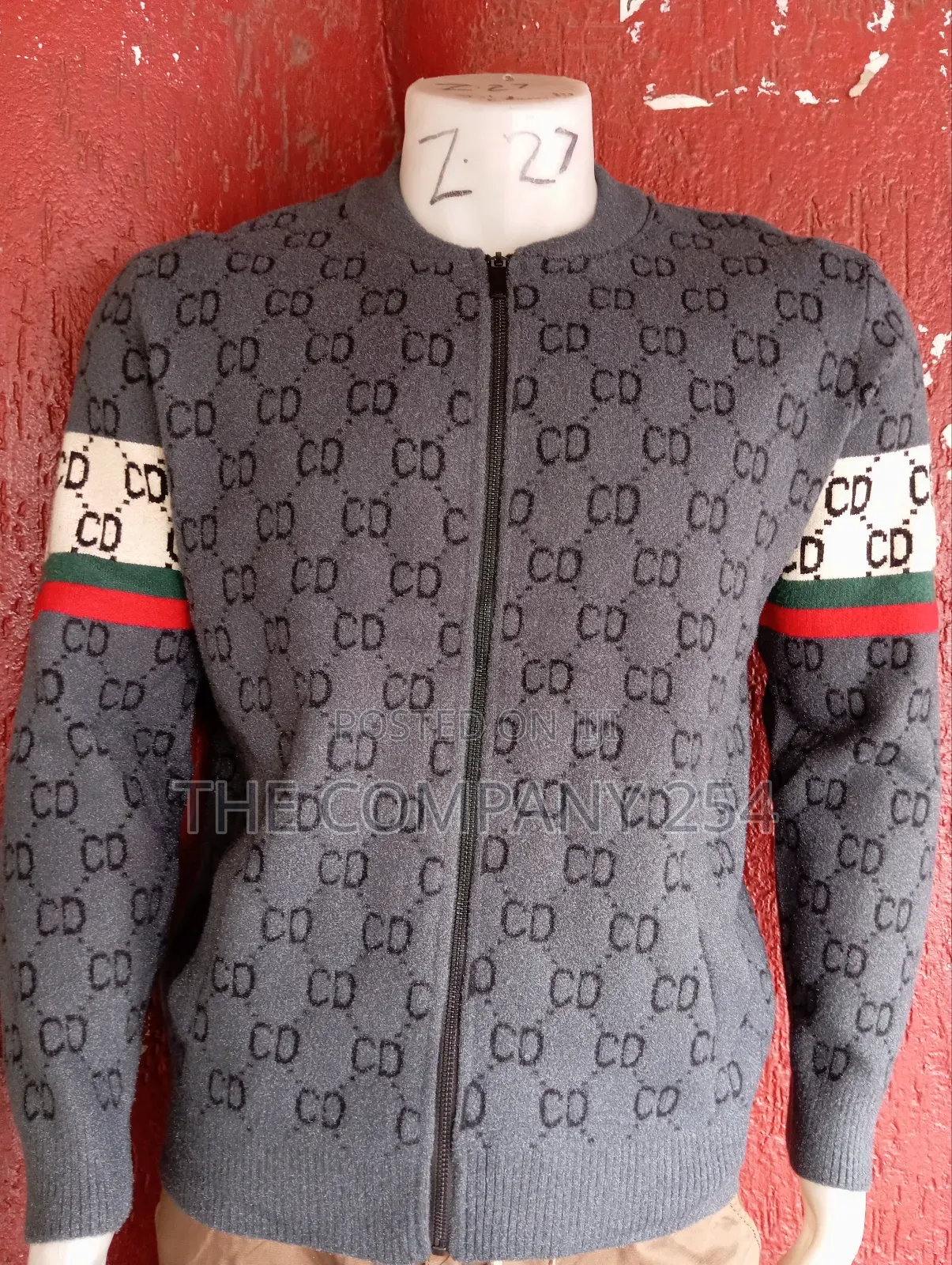 Quality Fuzzy Zipper Designer Warm Cardigan Sweater