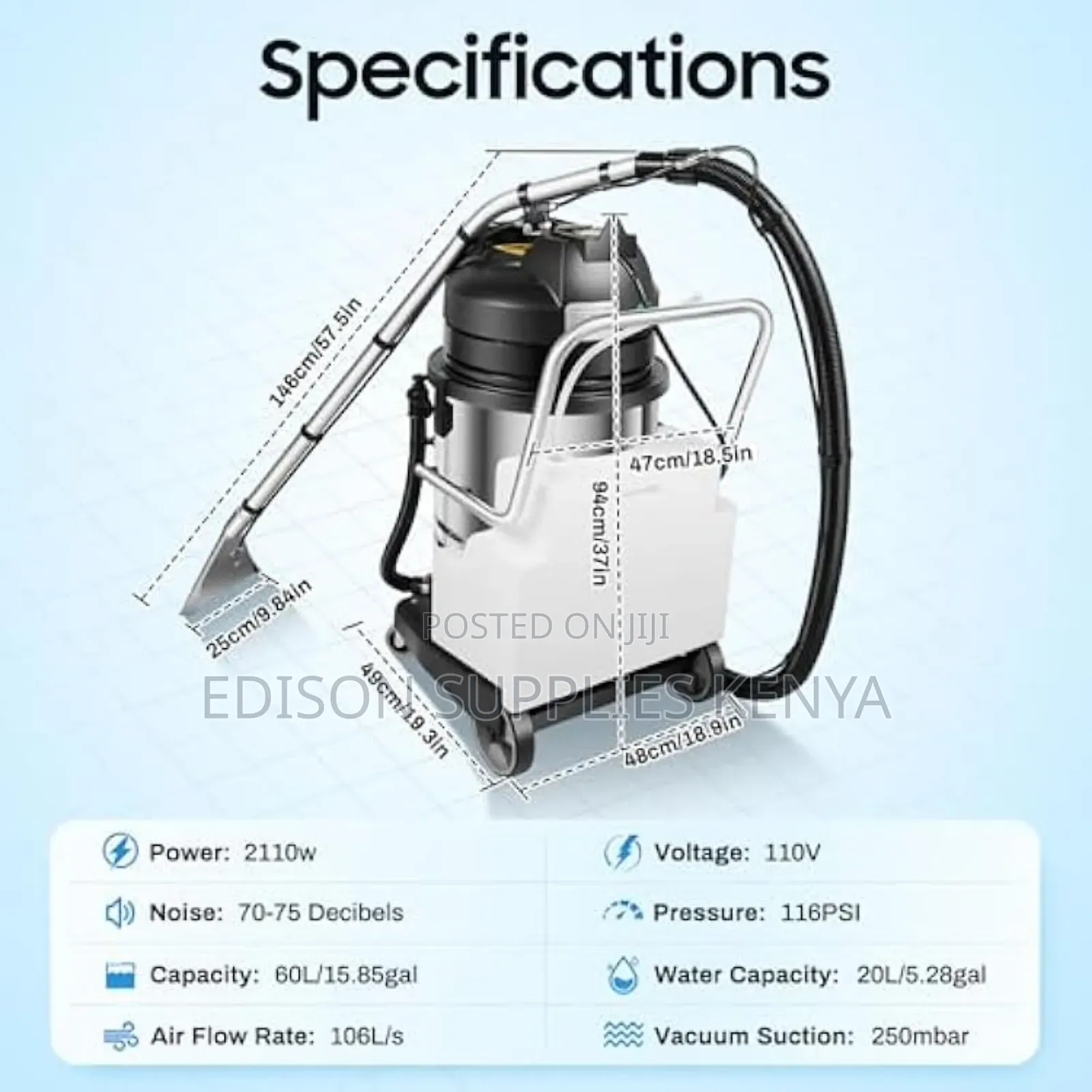 Spray Extractor Vacuum Cleaner 40 Litres Carpet Cleaner