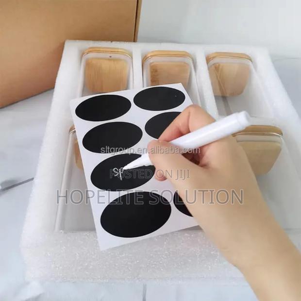 6 Pack Square Glass With Bamboo Lid - thumbnail 3