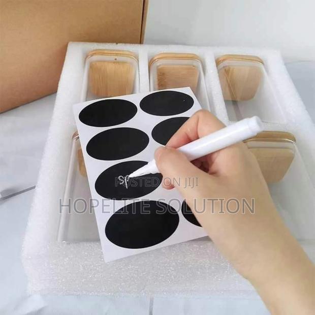 6 Pack Square Glass With Bamboo Lid - thumbnail 4