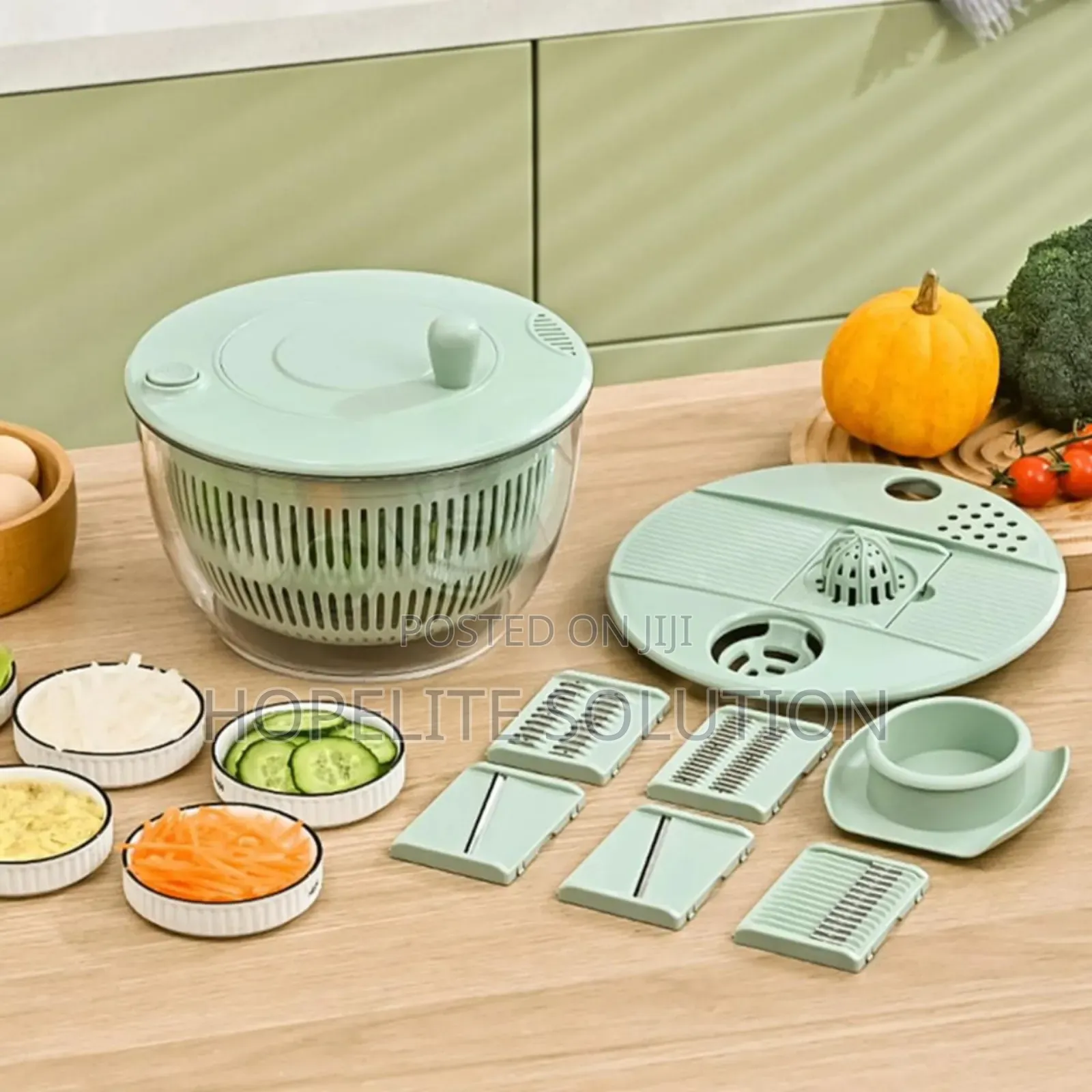 8pcs Salad Spinner With Vegetables Chopper