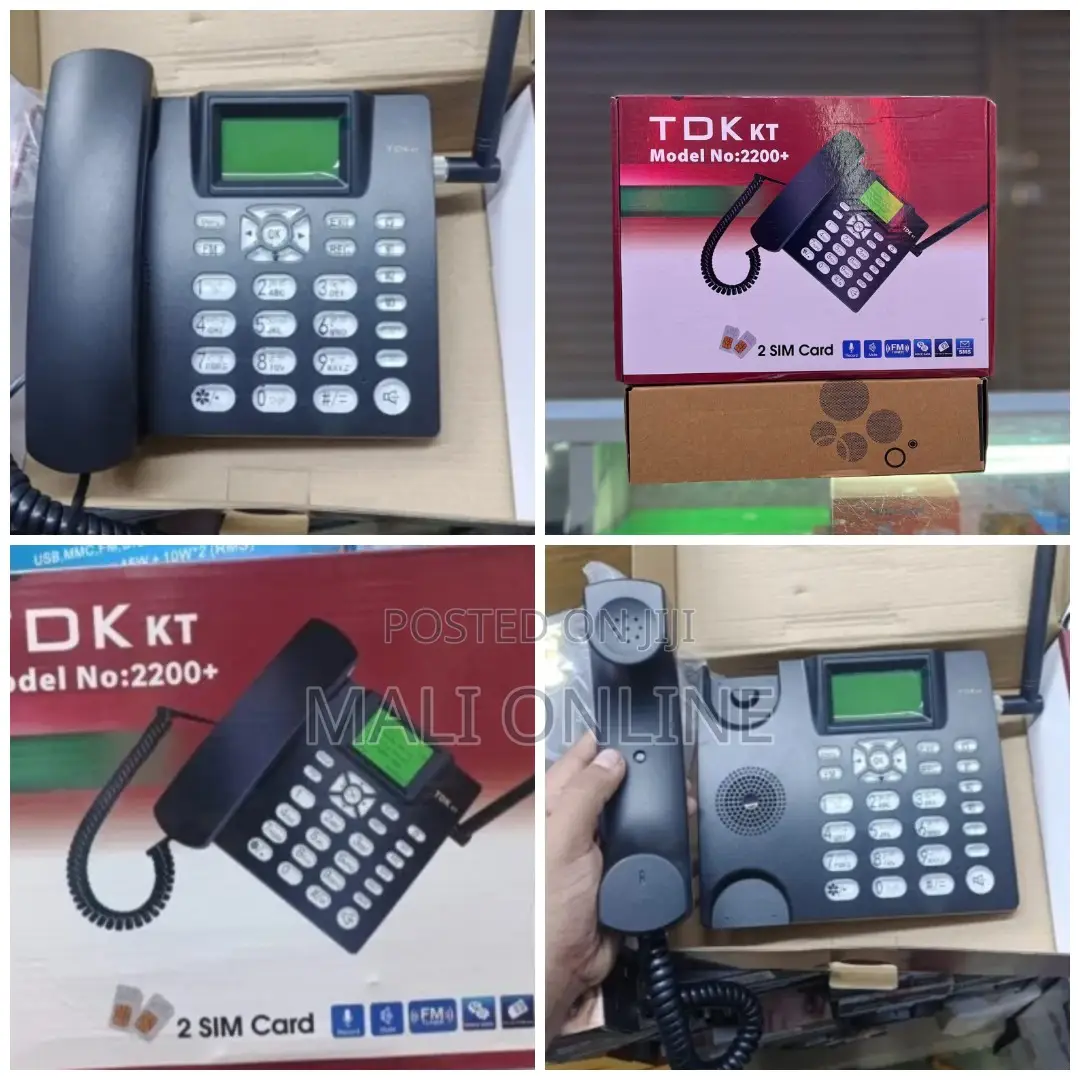 Dual Sim GSM Fixed Wireless Desk Phone TDK Kt 2200+