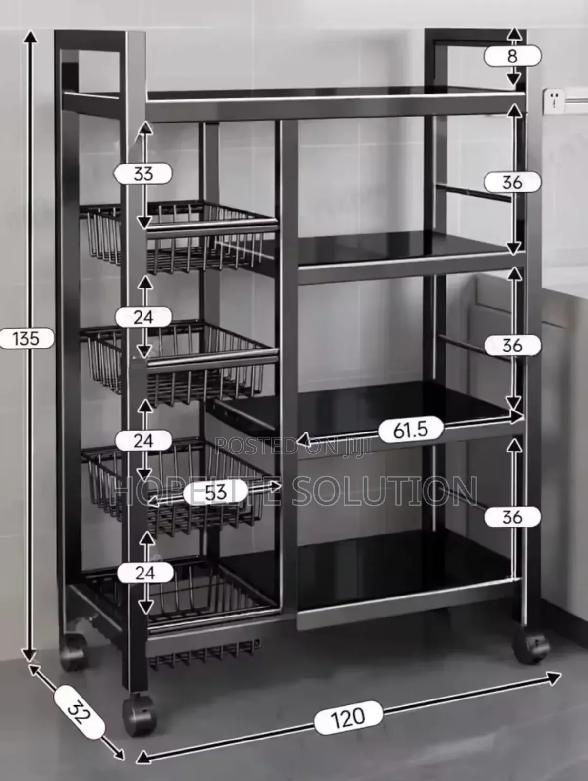 Strong Metallic Kitchen Rack