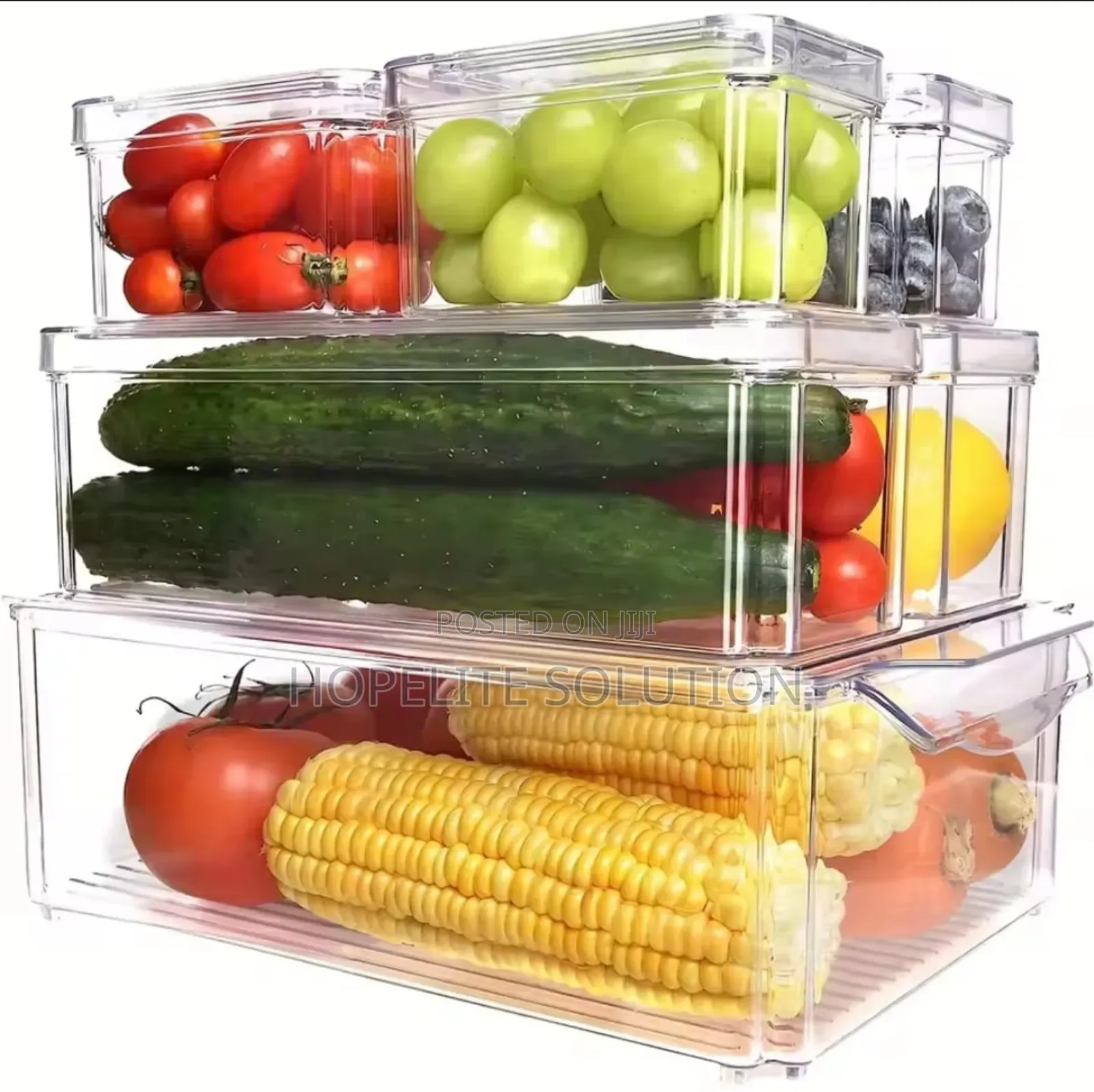 7 PCS Stockable Fridge Container
