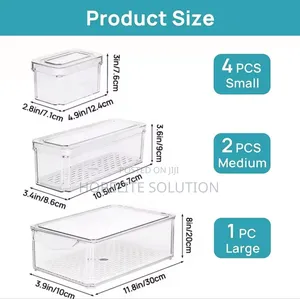 7 PCS Stockable Fridge Container