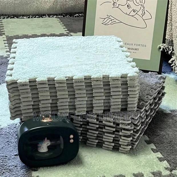 Cute, Comfy, Click-Together Tiles! Plush Interlocking Mats - main view