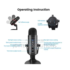 Mc-Pw8 Stable Transmission 360'rotating Mic