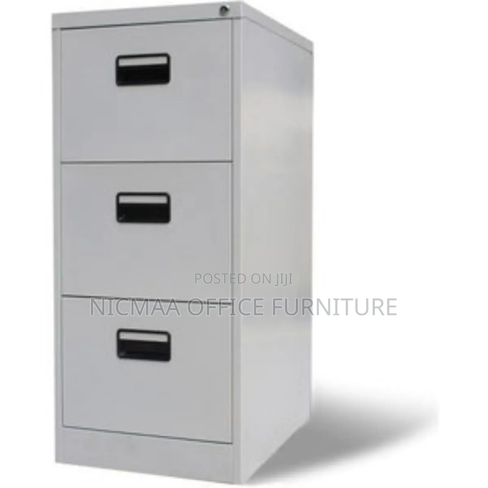 Steel Vertical Lockable 3-Drawer Cabinet With Handle