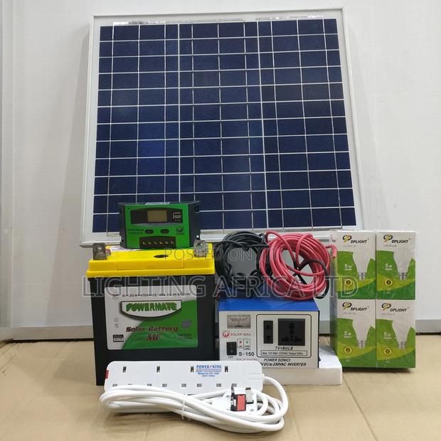 Sun Power 100w Lighting Africa Special Home Kit + 35ah Mf Battery