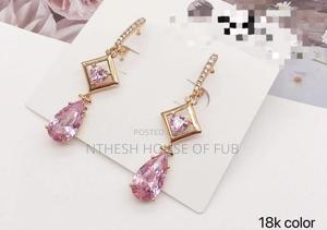 Pink Fancy Drop Loop Earings - main view