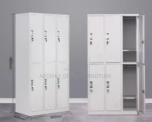 6-Locker Steel Storage Cabinet
