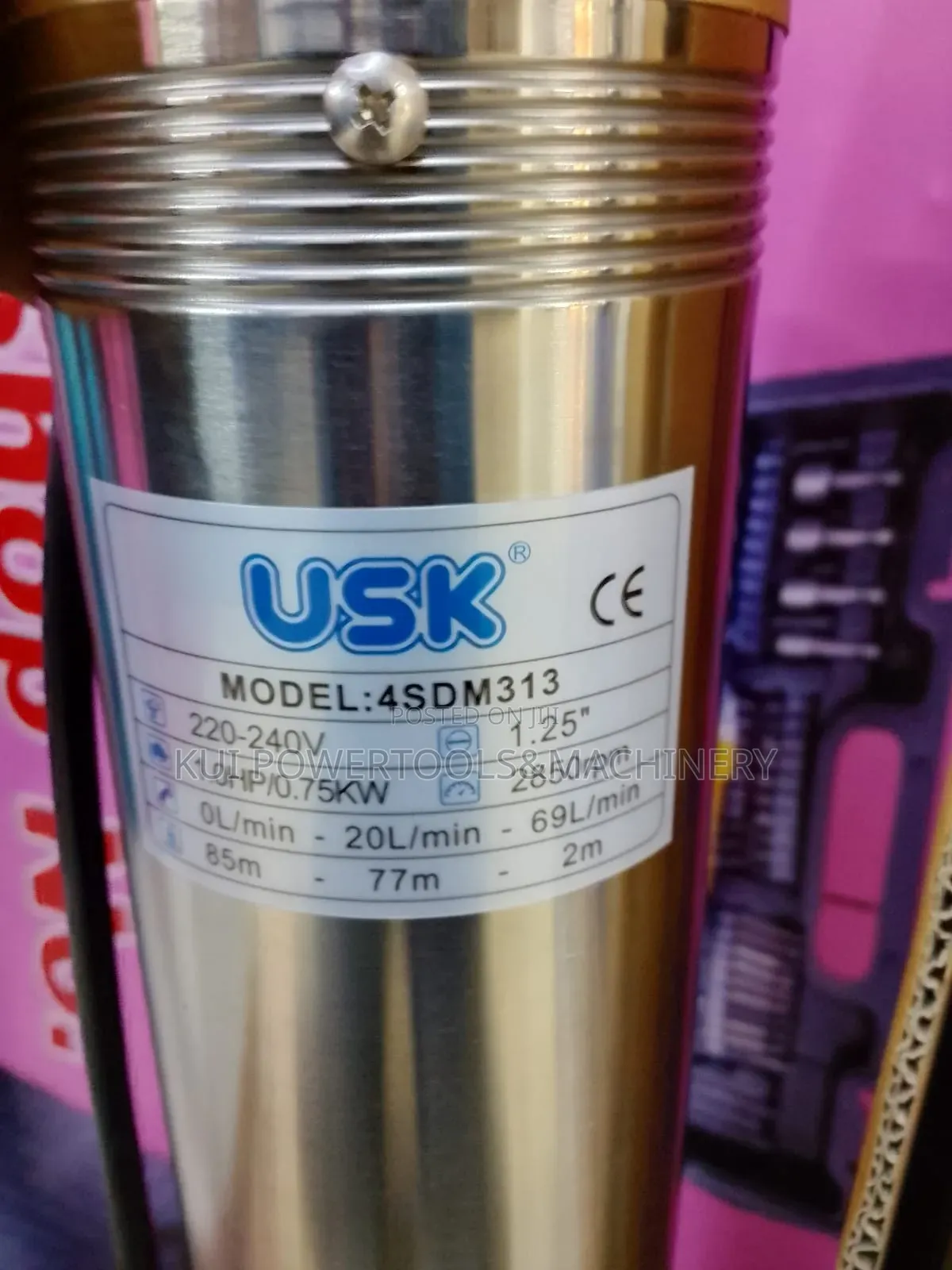Usk 1hp Submersible Water Pump/ Submersible Pump 85m