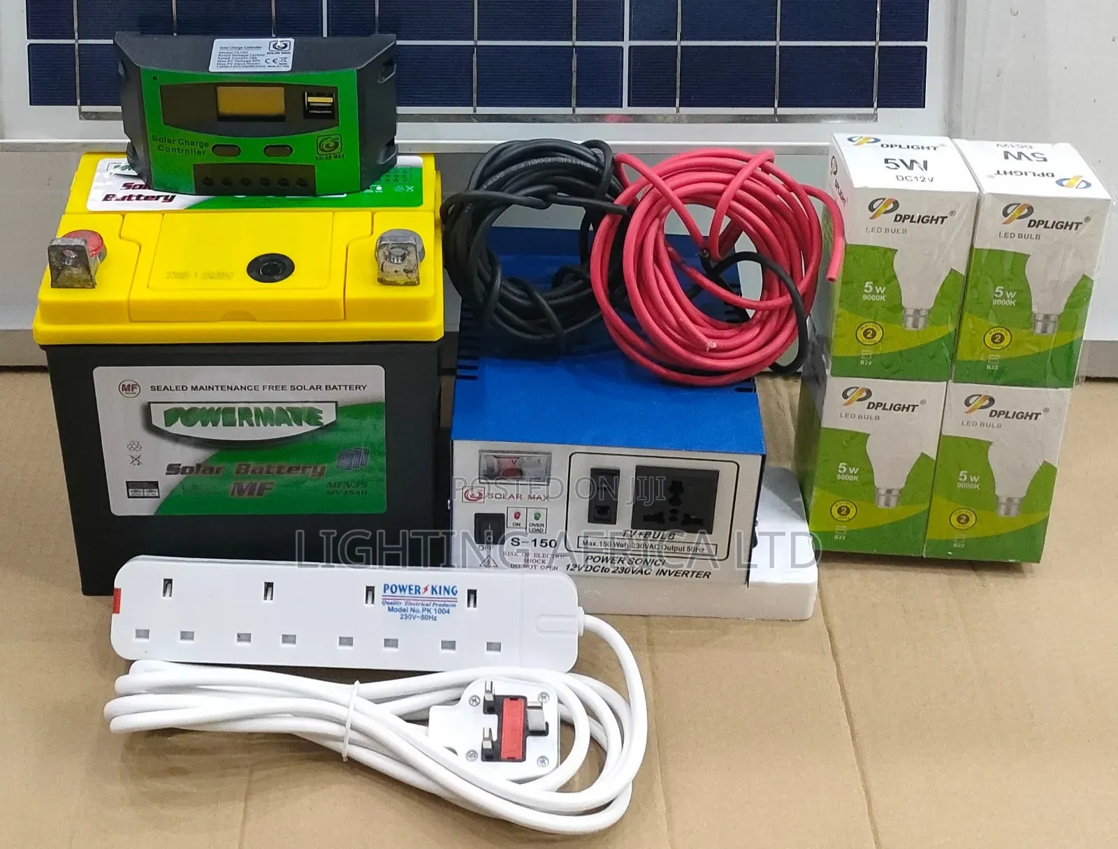 100 Watts Home Lighting Kit + 50ah Mf Battery