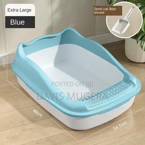 Spatter-Proof Semi-Enclosed Cat Litter Box+Free Litter Scoop - thumbnail 2