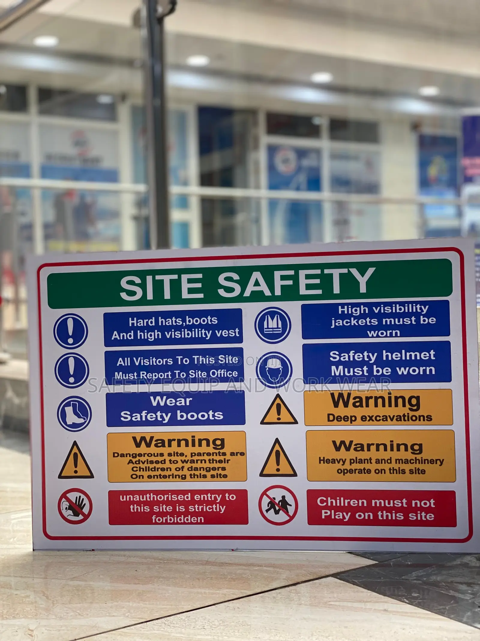 Site Safety Sign – No Entry Without Ppe Bold Pvc Board