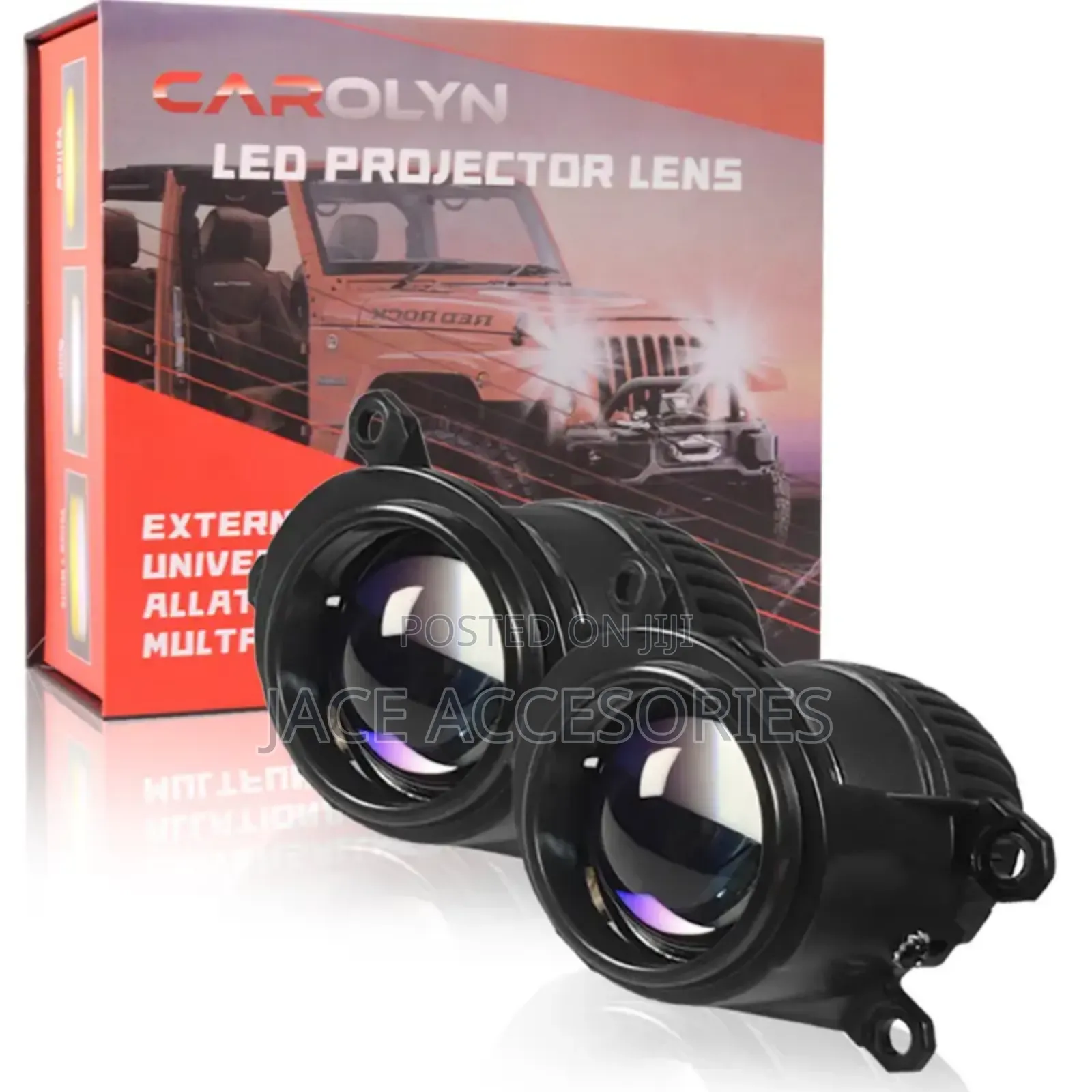White Yellow Car Biled Fog Lights