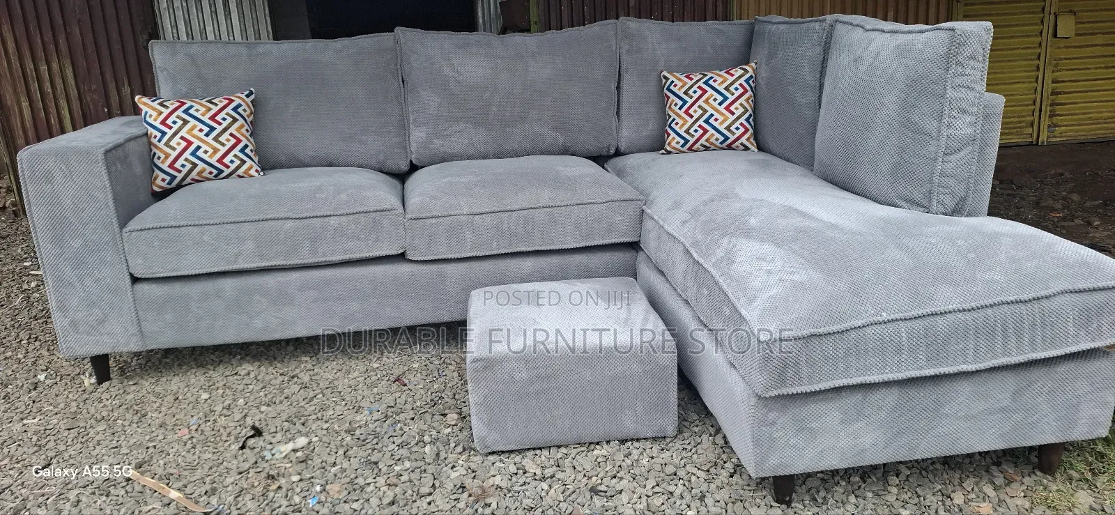 6 Seater Coner Seat  Coach  Burble Fabric