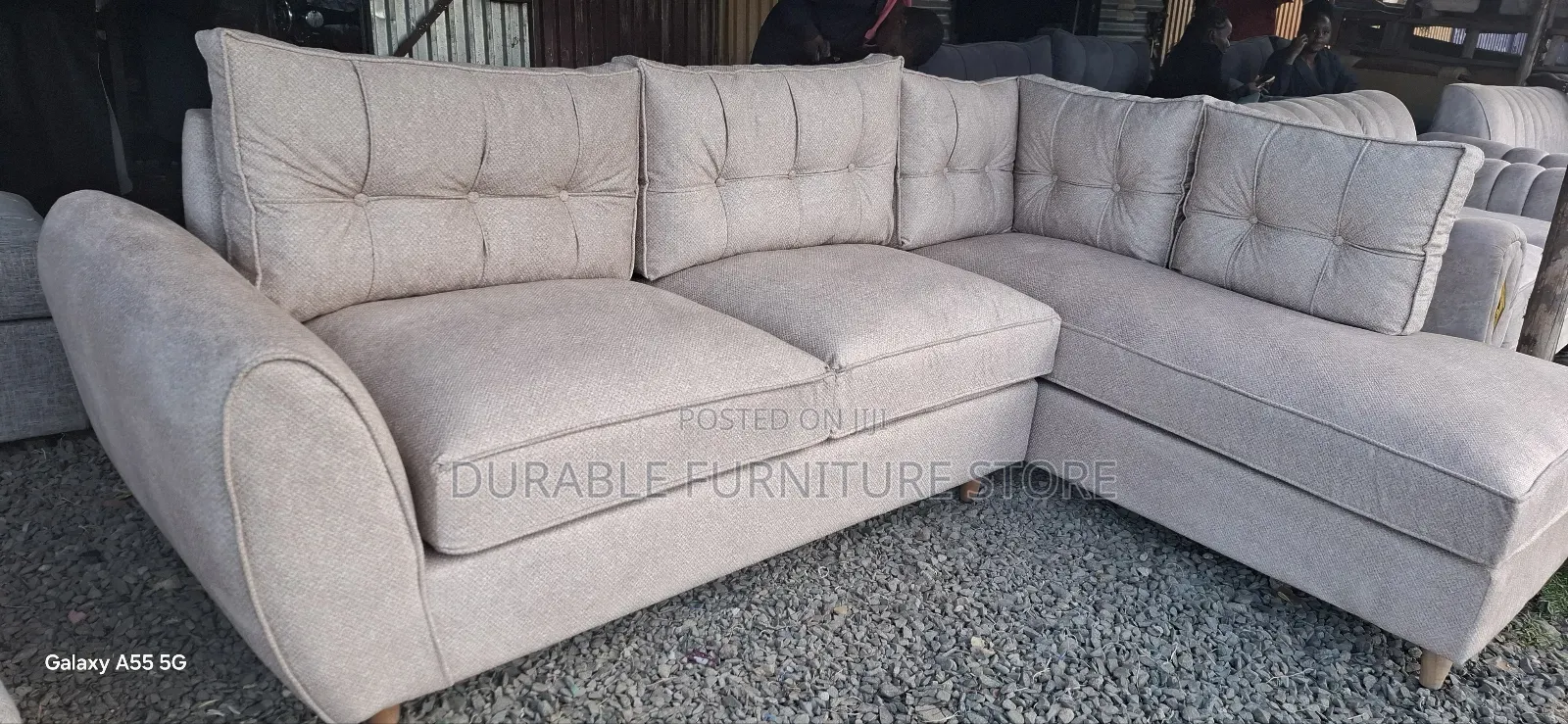 6 Seater  Coner Seat With High Legs