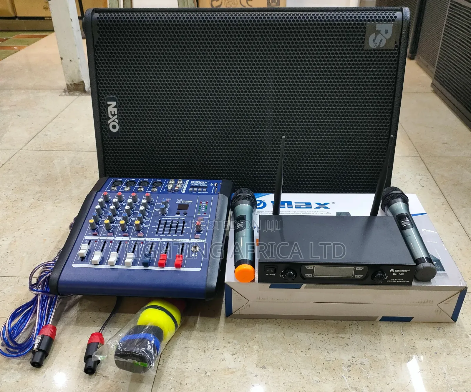 Simple Sound System -15" Nexo Speaker -4ch Mixer Wireless Microphone