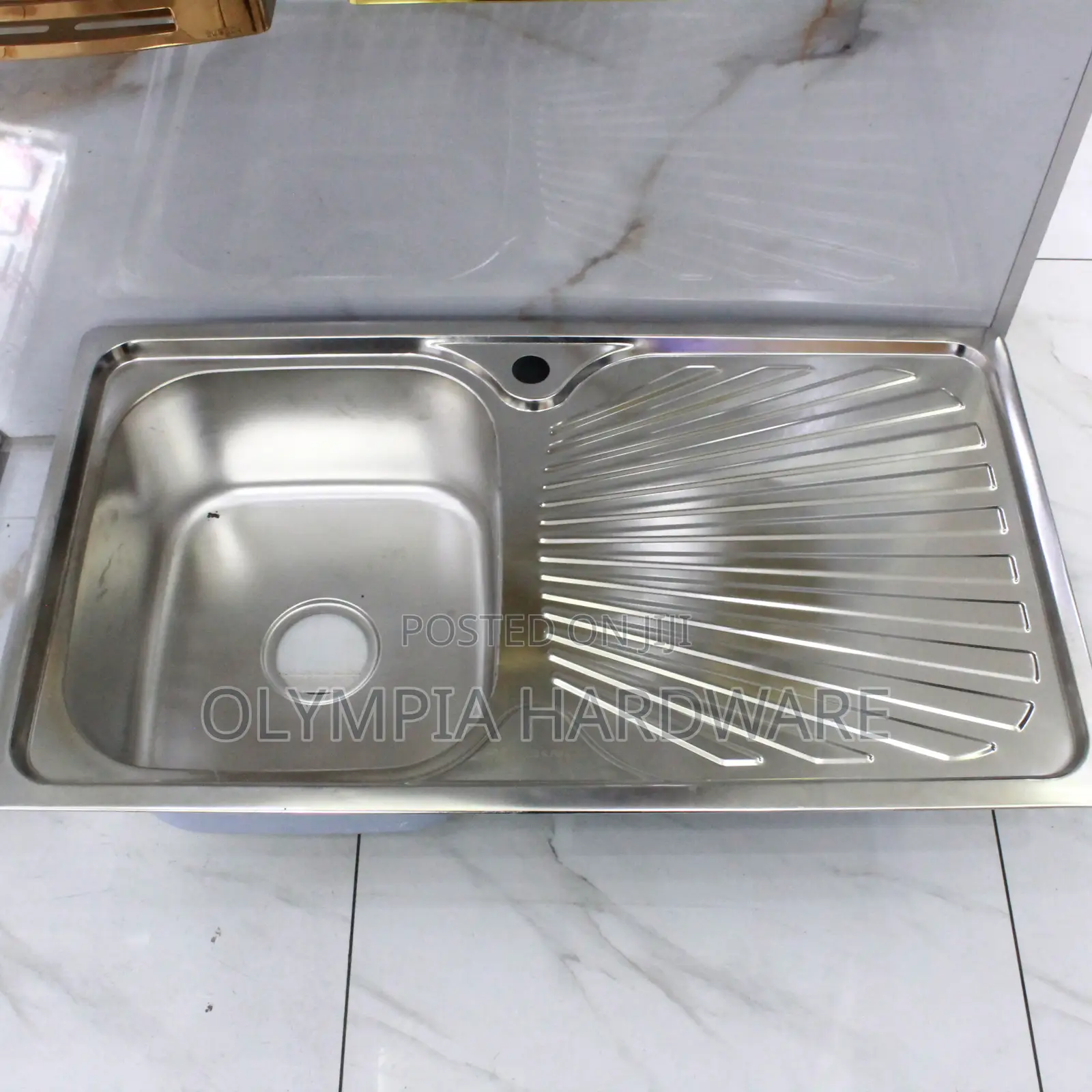 Stainless Kitchen Sink Single Bowl, Single Drain