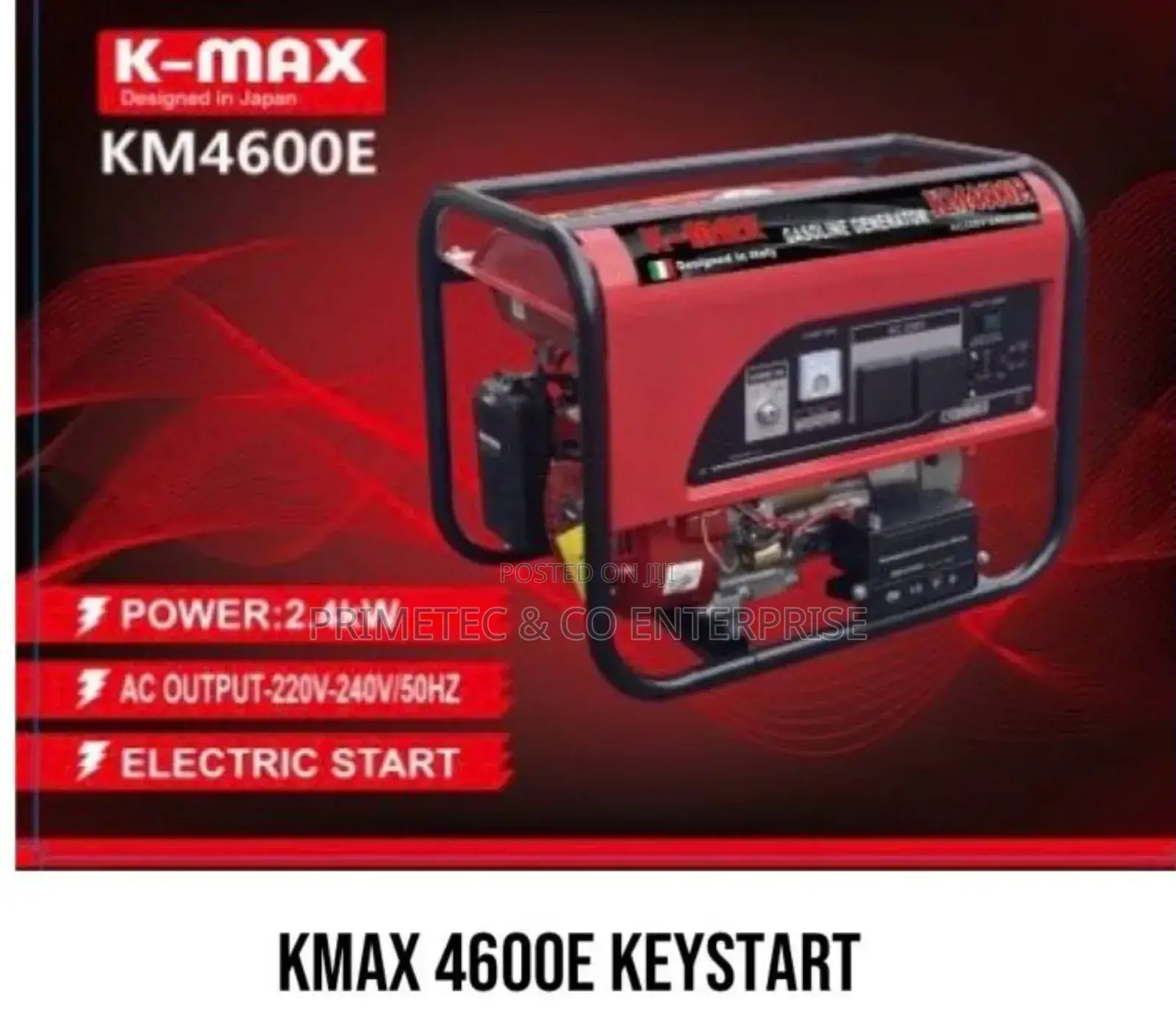 Kmax 4600e Keystart 2.4kw Generator