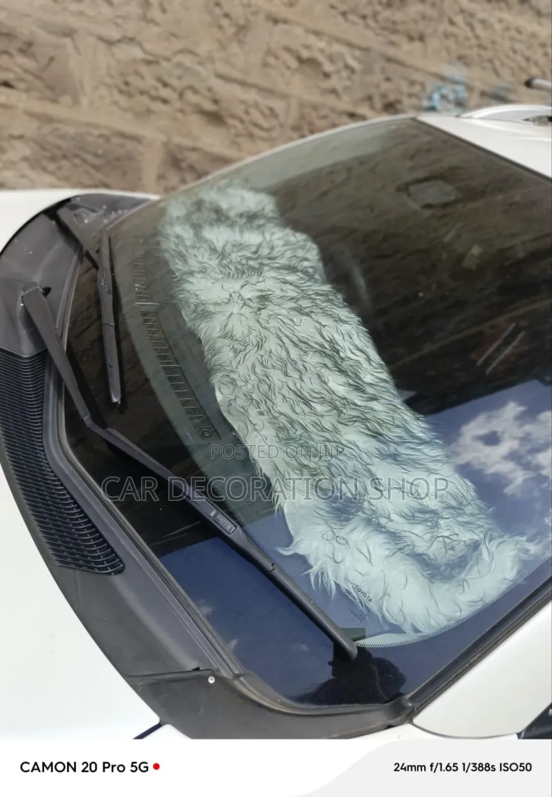 Car Fitted With Dashboard Fluffy Cover