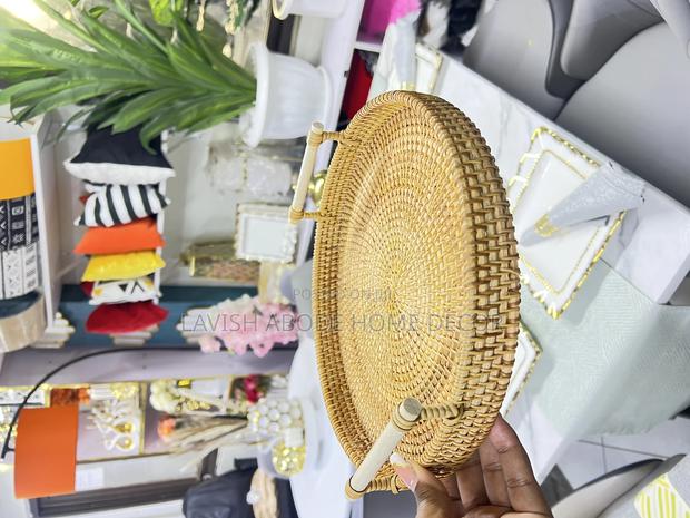 Large Rattan Tray With Handles - main view