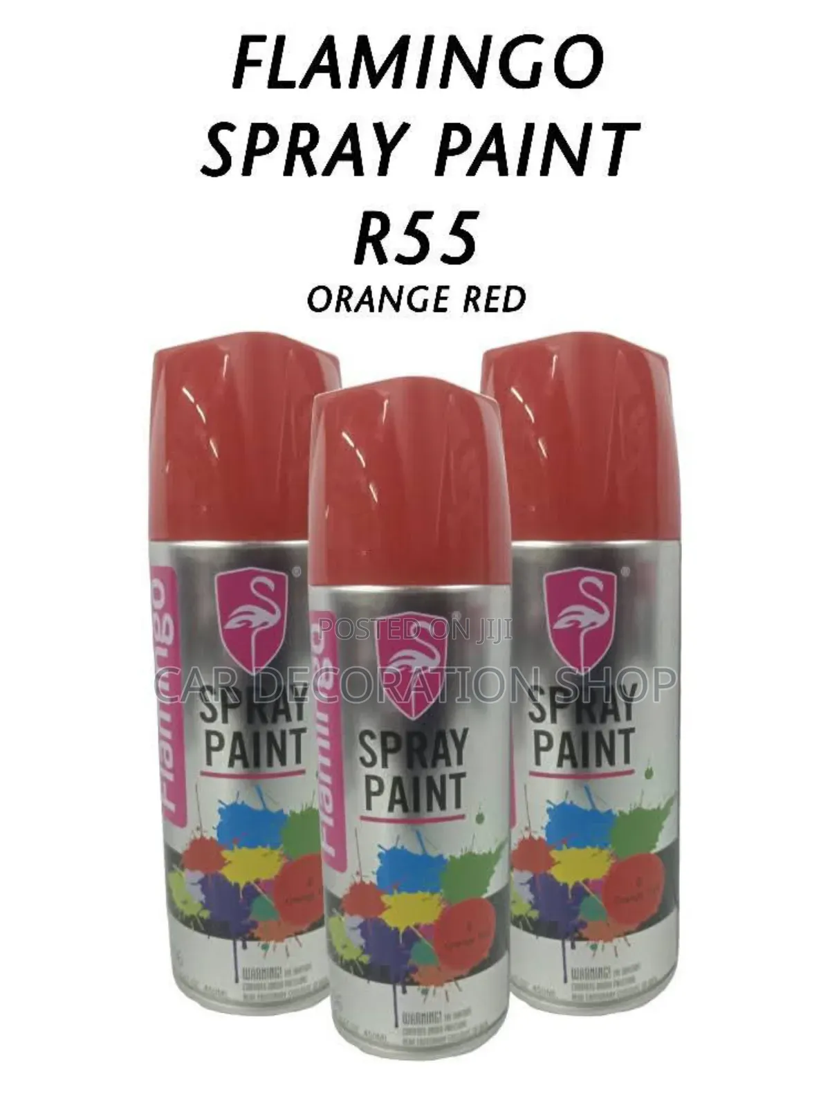 3pc Orange Red Spray Paint