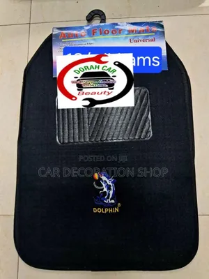 Black Woolen Carpet Mats 5pc