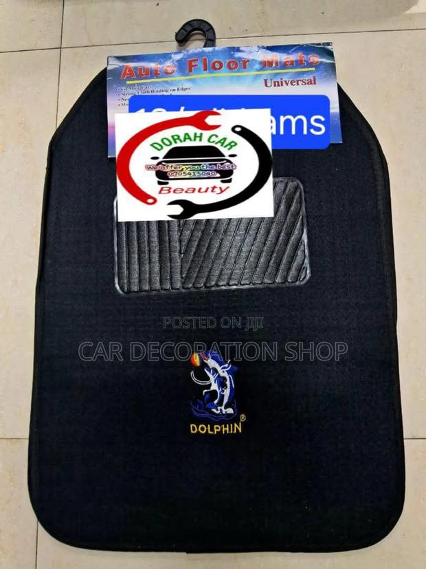 Black Woolen Carpet Mats 5pc