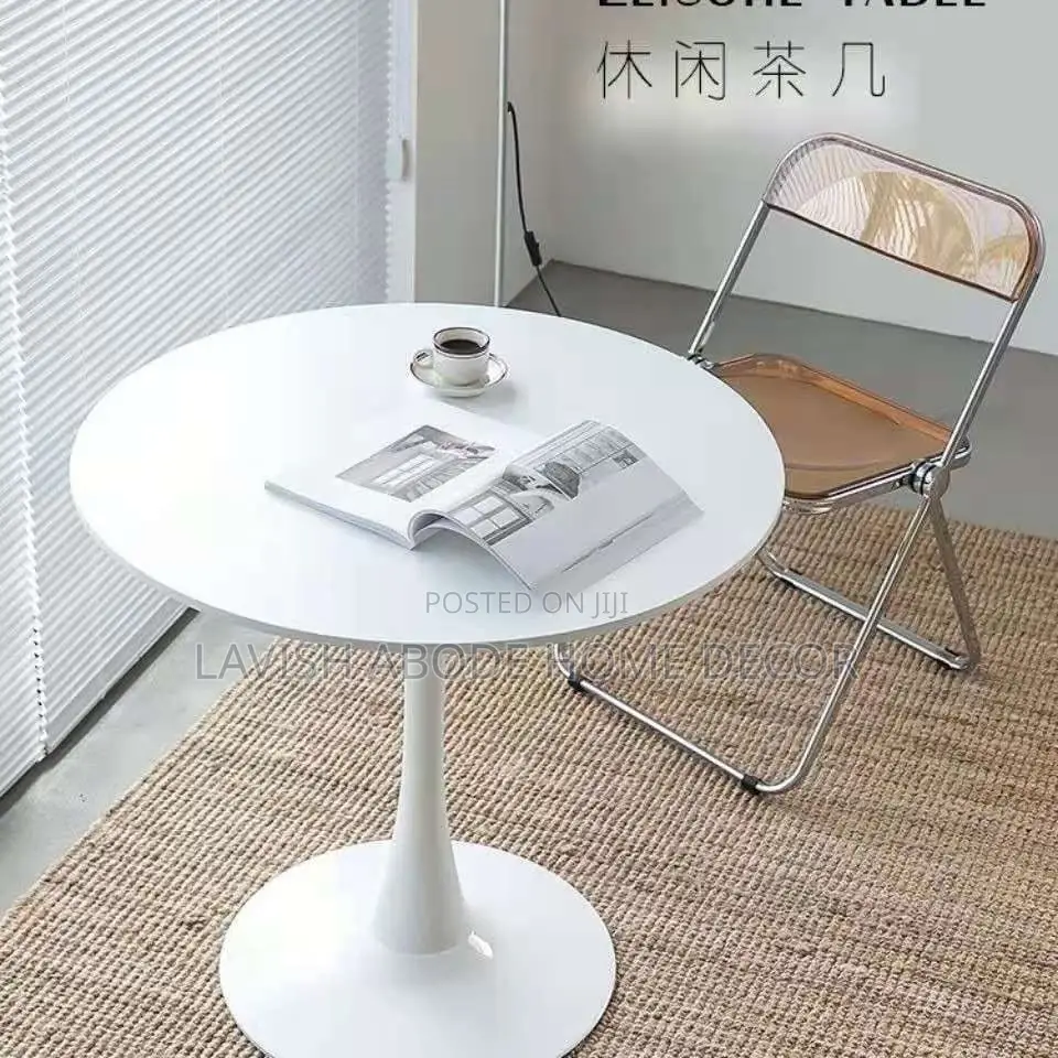 White Round Tulip Table - Dining/ Cocktail Table