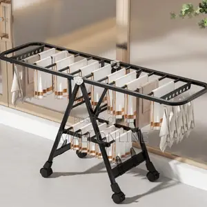 Foldable Drying Rack Wing-Shaped Folding Clothe Pole Balcony