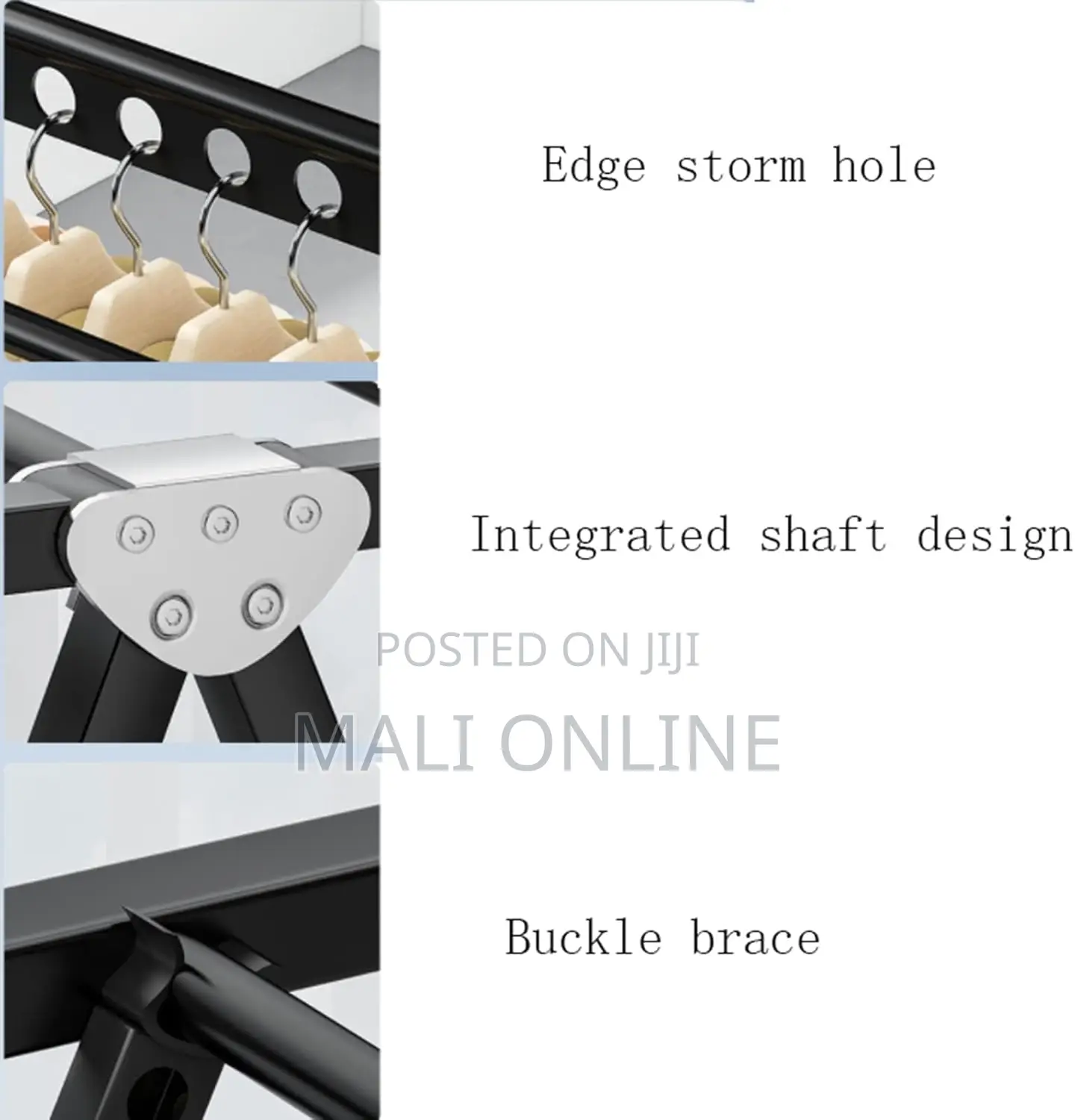 Foldable Drying Rack Wing-Shaped Folding Clothe Pole Balcony