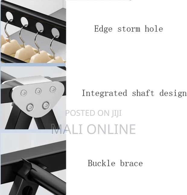 Foldable Drying Rack Wing-Shaped Folding Clothe Pole Balcony - thumbnail 6