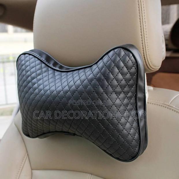 2pc Leather Stitched Neck Pillow