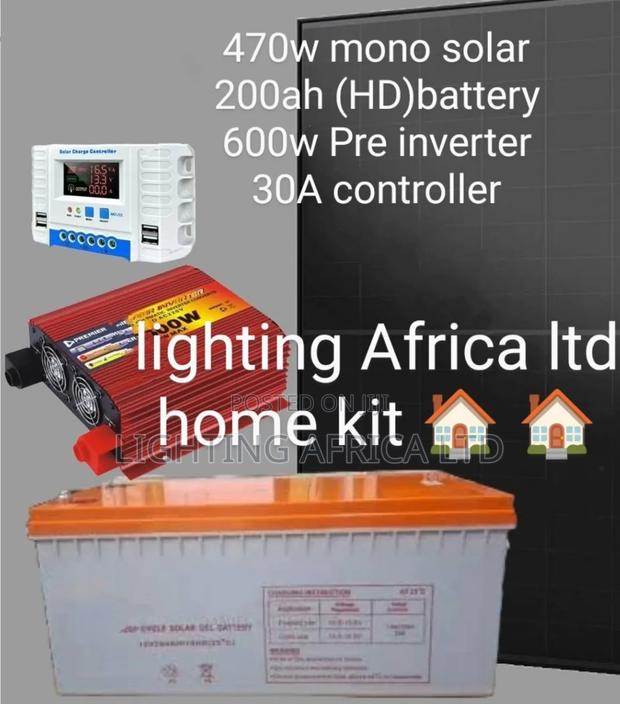 470 Solar - 200ah Battery - 600w Inverter - 30a Controller -12m Cable - thumbnail 2