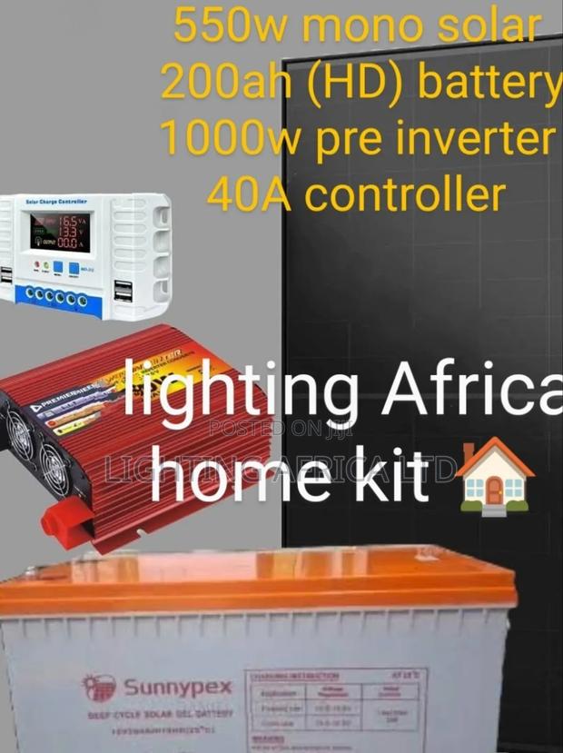 Powerful 550w Home Solar Full Kit for Tv, Music, Fridge and Laptop - thumbnail 2