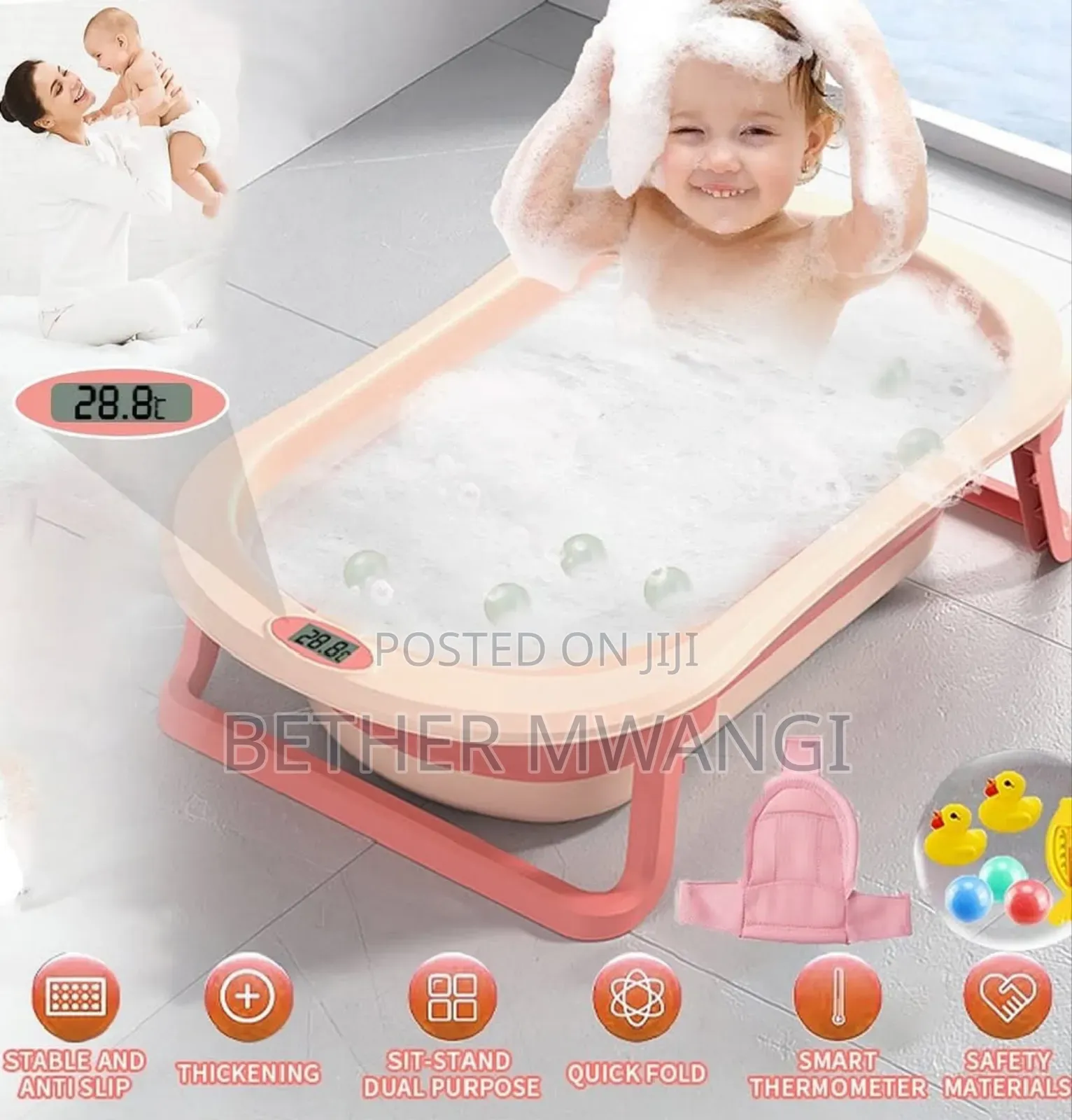 2-in 1 Foldable Basin+ Bath Toys in Kenya
