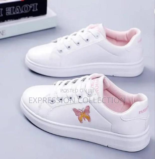 Ladies White Butterfly Sneakers - thumbnail 2