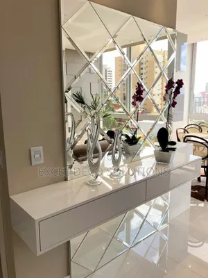 "Acrylic Wall Jewels – Diamond Mirror Set"