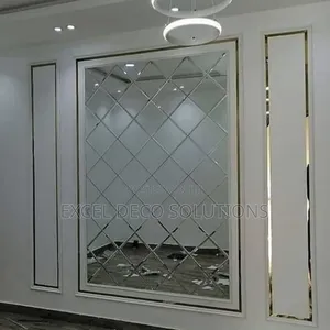 Geometric Diamond Mirror Set – Acrylic Modern Wall Art"