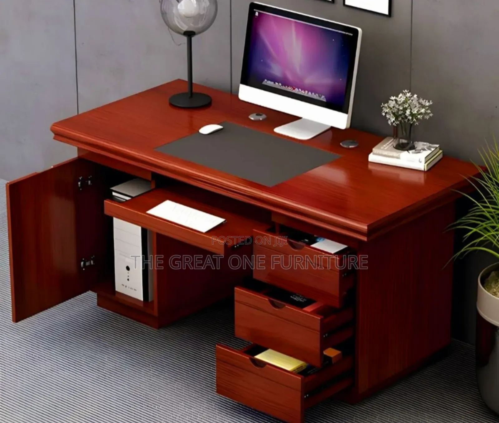 Modern Office Desk With Drawers Hgf6t