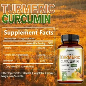 Bioperine Turmeric Curcumin: Joint, Bone Energy Boost