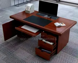 Vintage Executive Office Desk With Drawers Tde2w