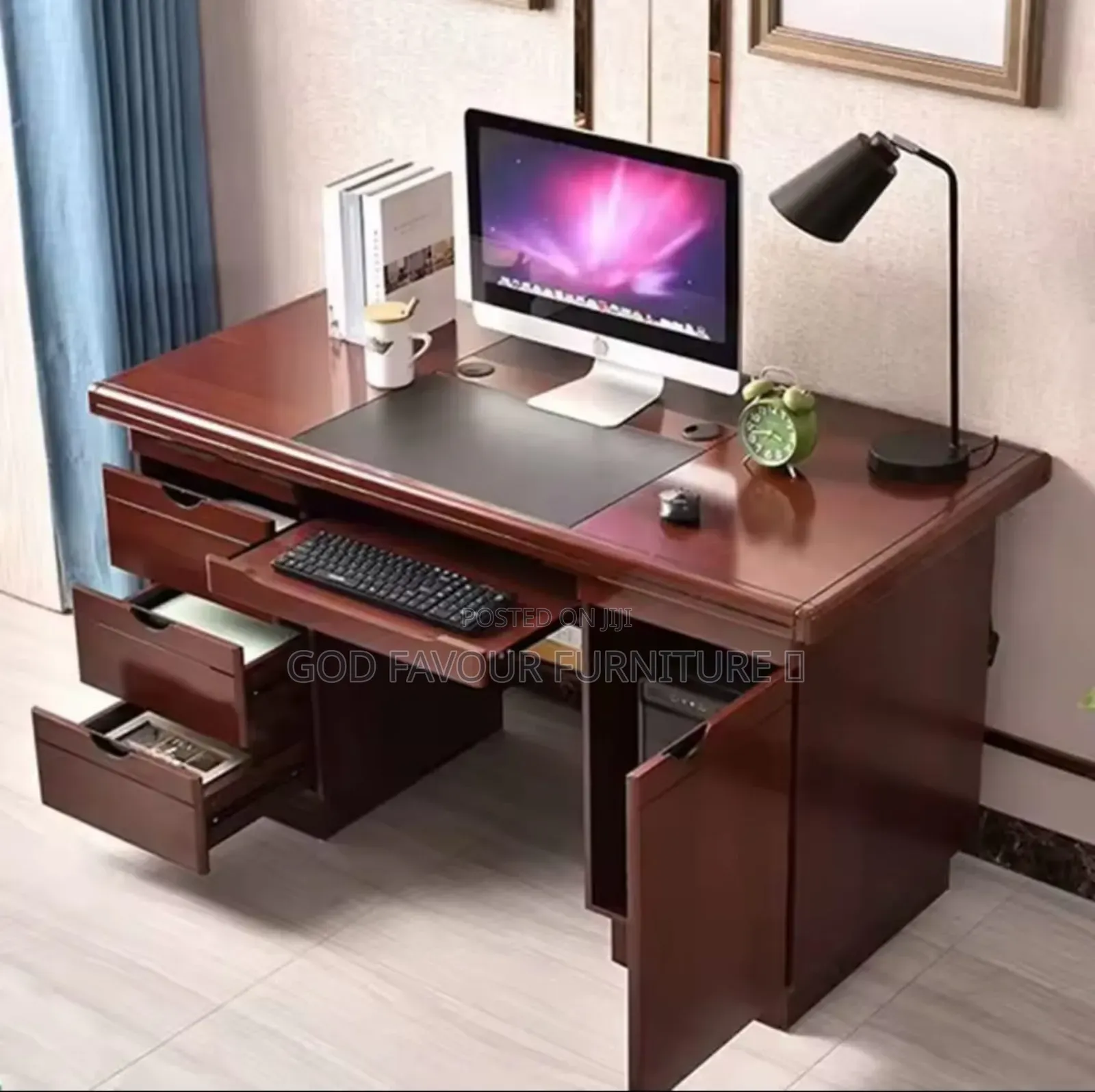 Brown New Executive Office Table/Desk Yg5za