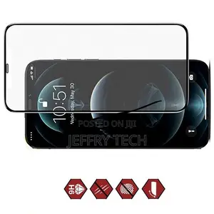 Glass Unbreakable Glass Full Protection 21h for iPhone12 -Bl