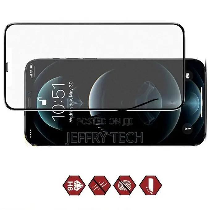 Glass Unbreakable Glass Full Protection 21h for iPhone12 -Bl