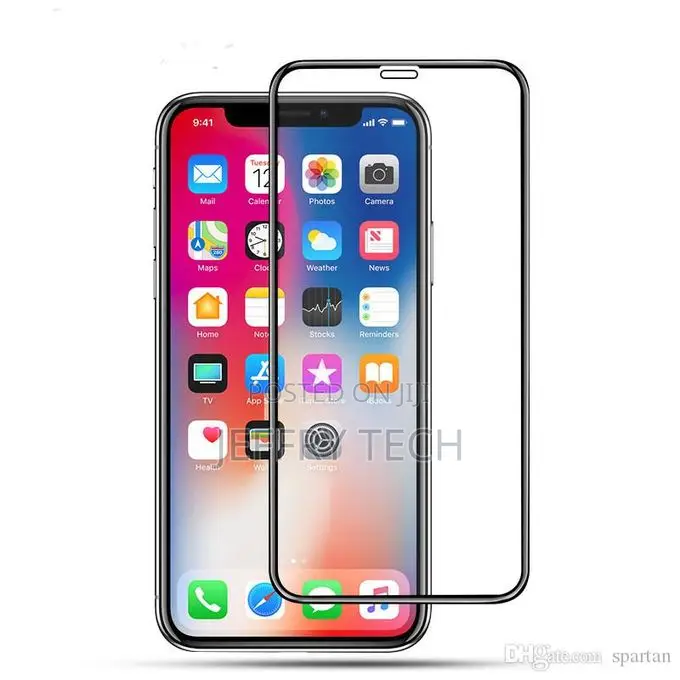 Glass 9d Full Protection Glass for iPhone Xr - Black