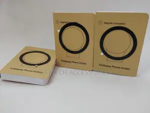 Universal Metal Ring Sticker Phone Holder - Black