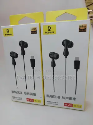 Baseus Wired Earphone Cz20 Typec Earphone for iPhone Samsung